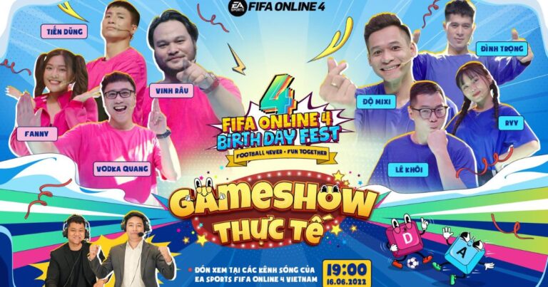 Độ Mixi, Đình Trọng đánh bại Vinh Râu, Tiến Dũng trong Gameshow thực tế mừng sinh nhật FIFA Online 4 Birthday Fest