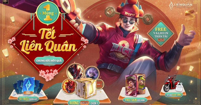 Liên Quân Mobile bùng nổ với hàng loạt quà khủng dành cho game thủ dịp Tết