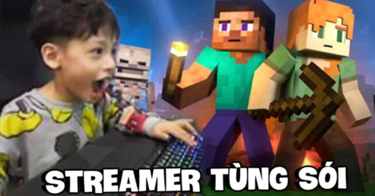 Streamer Tùng Sói cùng bố Độ Mixi chơi Minecfraft cực dễ thương!